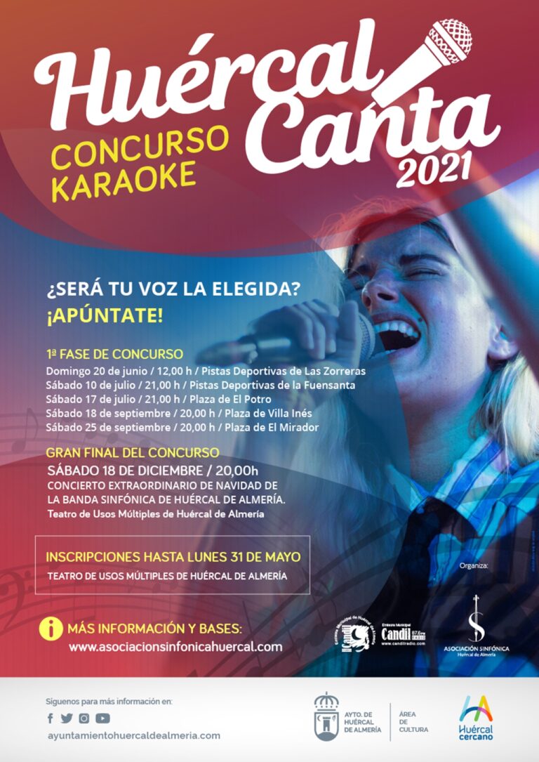 El concurso de karaoke ‘Huércal Canta’ tendrá una edición para niños de hasta 18 años